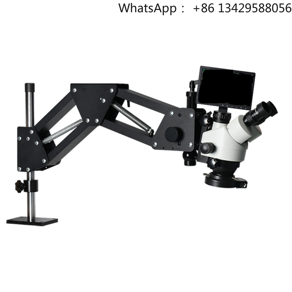 Trinocular Stereo Microscope 7X-45X - 10 inç 2K Çözünürlüklü LED Aydınlatmalı