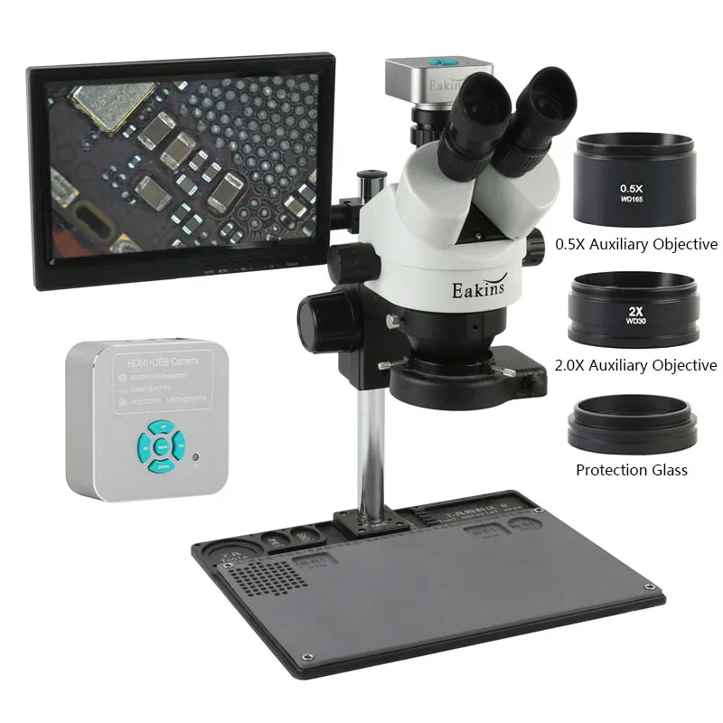 7X 45X Zoom Endüstriyel Simul- - Simul-Focal Industrial Microscope 4K Hdmi incelemesi ve fiyatı