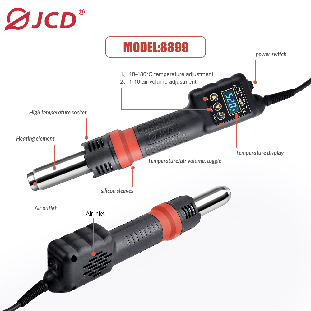 JCD 8899 2 in 1 Lehimleme İsta - 2 In 1 Soldering Rework Station 750W incelemesi ve fiyatı