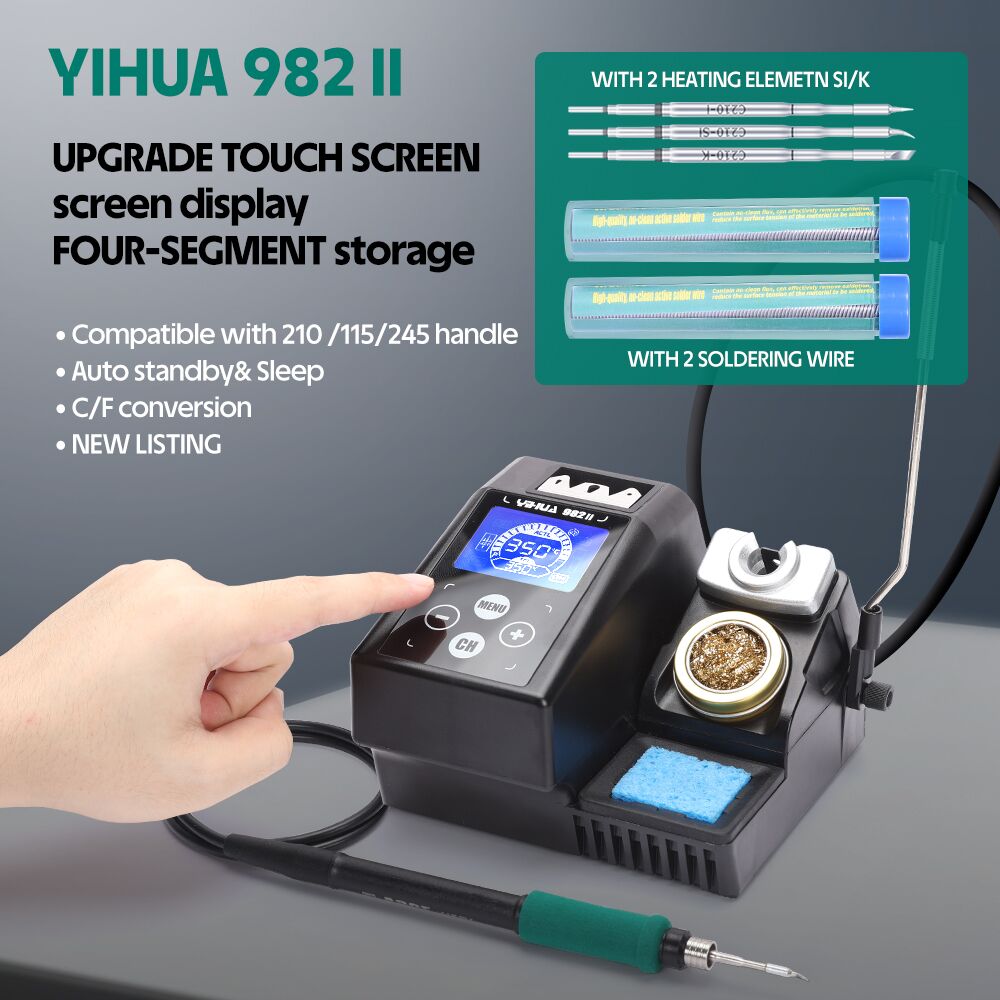 YIHUA 982-II Dokunmatik Ekran  - C210 Precision Soldering Station incelemesi ve fiyatı